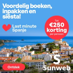 Lastminute korting Spanje Sunweb